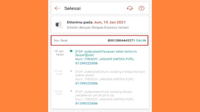 3 Cara Cek Resi Shopee Express Via Situs Dan Aplikasi Terlengkap